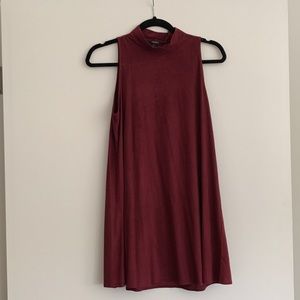 Maroon velvet dress